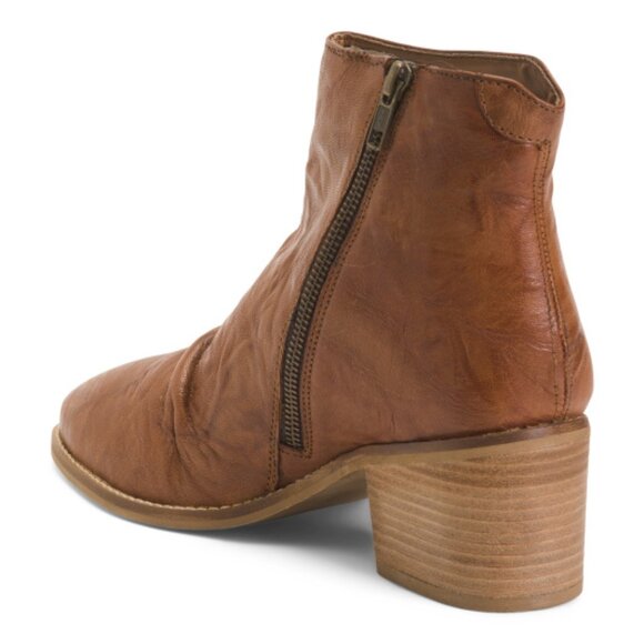 NEW DIBA TRUE Leather Hel Lina Heel Booties Cuoio for women 462mn - Picture 6 of 7